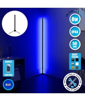 Μοντέρνο Minimal Επιτραπέζιο Μαύρο Φωτιστικό 50cm LED 8 Watt με Ασύρματο Χειριστήριο RF & Dimmer Μπλε GloboStar ALIEN Design GLOBO-50-6